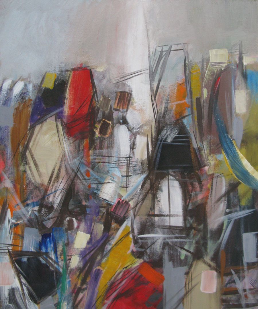 Tableau de IVAN TZONEV a pour titre CANICULE 12 style abstrait dim : IVAN TZONEVprix: