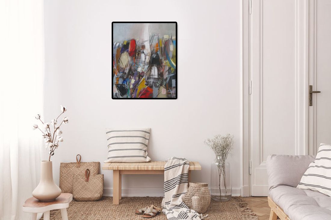 Tableau de IVAN TZONEV a pour titre CANICULE 12 style abstrait dim : IVAN TZONEVprix: