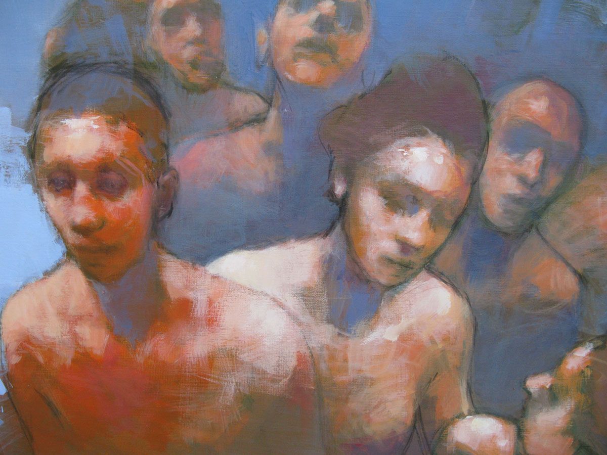 Tableau de MASSEBEUF Olivier a pour titre INNER DRIVES style figuratif dim : MASSEBEUF Olivierprix:1200