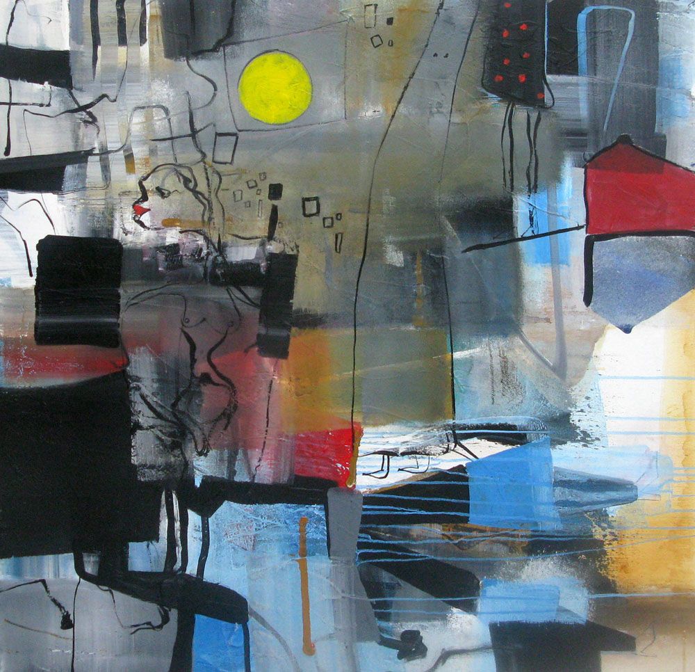 Tableau de JIHEM a pour titre PENSEES IMBRIQUEE 1 style abstrait dim : JIHEMprix: