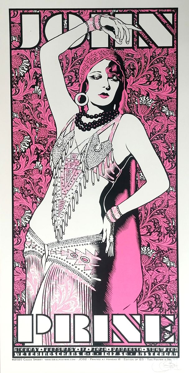 Editions d'art de CHUCK SPERRY a pour titre JOHN PRINE TEST ROSE style figuratif dim : CHUCK SPERRYprix:600