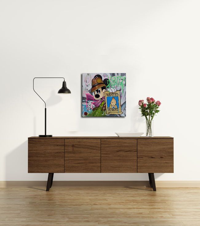 Tableau de JUG a pour titre WANTED style street pop art dim : JUGprix: