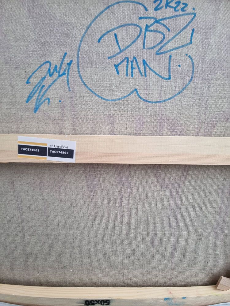 Tableau de JUG a pour titre DBZ MAN style street art dim : JUGprix:300