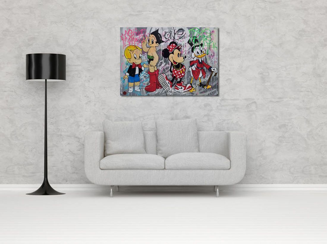 Tableau de JUG a pour titre AERO GANG style street pop art dim : JUGprix:900
