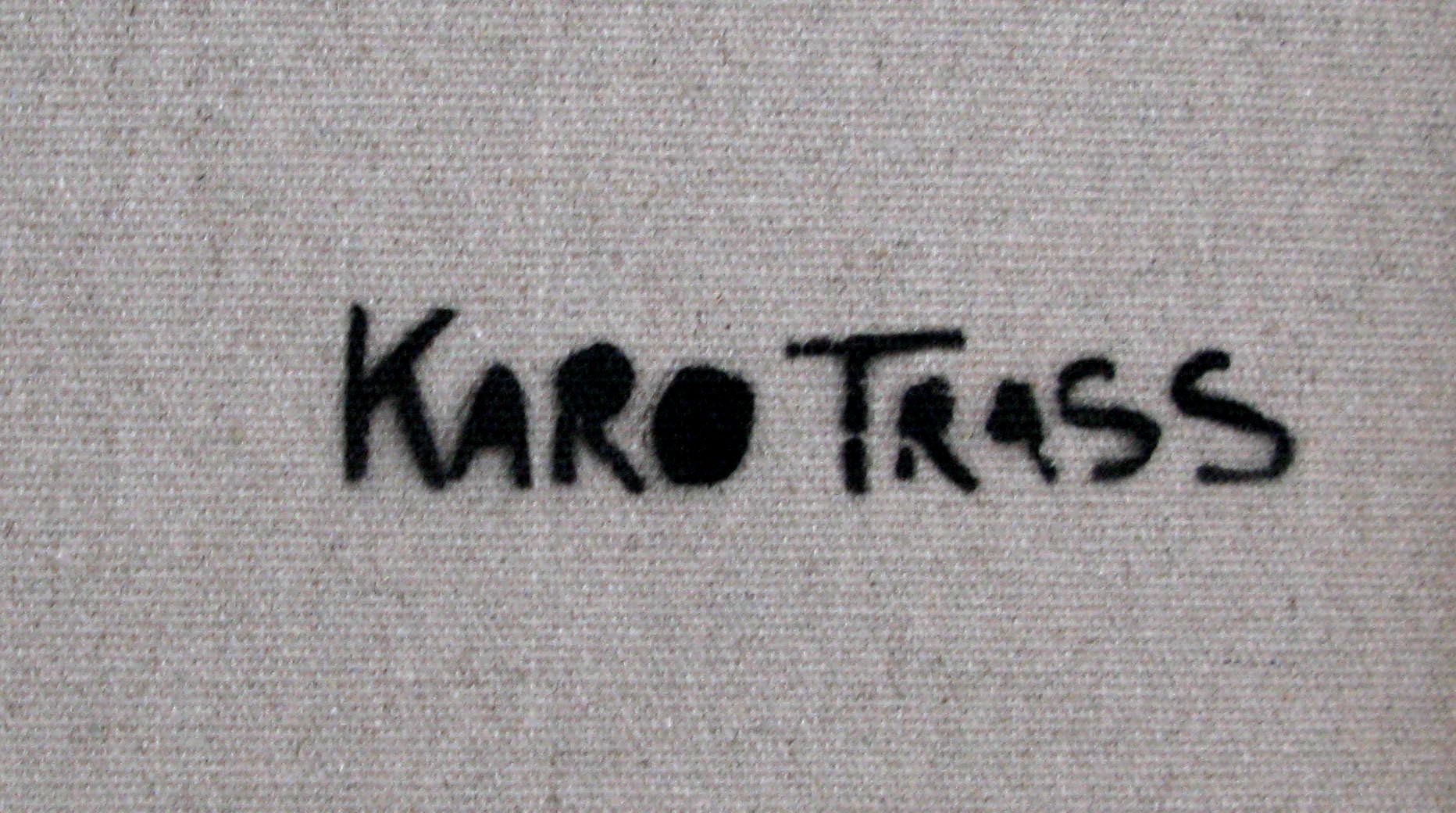 Tableau de KARO TRASS a pour titre PUIT DE LUMIERE style street pop art, street art dim : KARO TRASSprix:500