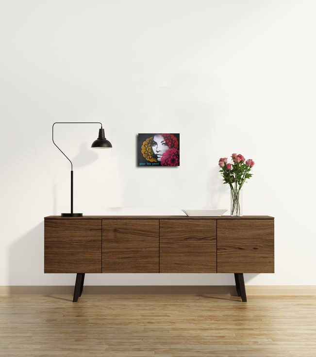 Tableau de KARO TRASS a pour titre SHANTI EYES style street pop art, street art dim : KARO TRASSprix:150