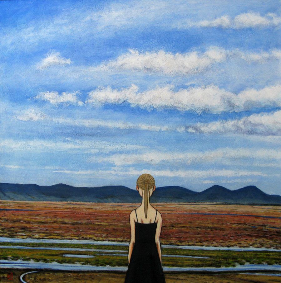 Dessin de KATSUKO KUROYA a pour titre THE FIELD AND THE SKY style figuratif dim : KATSUKO KUROYAprix: