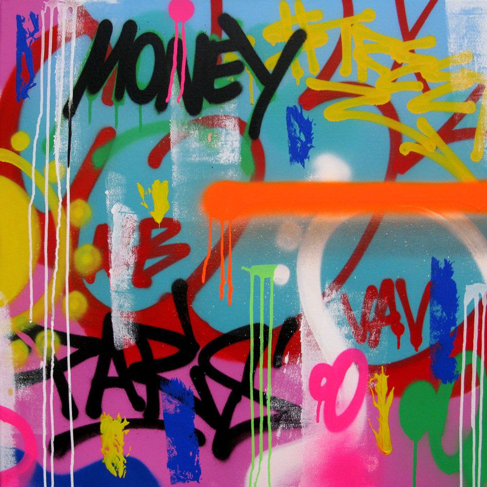 Tableau de KENY a pour titre COLORAMAX 12 style graffiti, street art dim : KENYprix:450