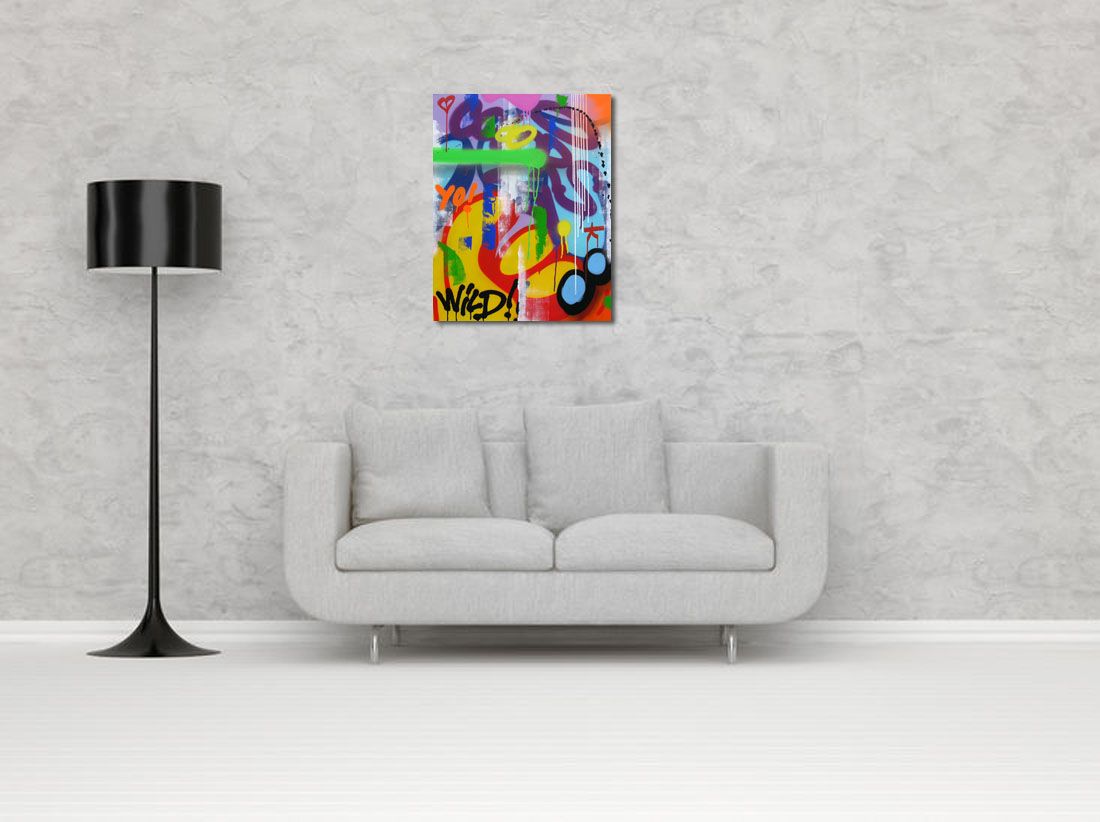 Tableau de KENY a pour titre COLORAMAX 6 style graffiti, street art dim : KENYprix:450