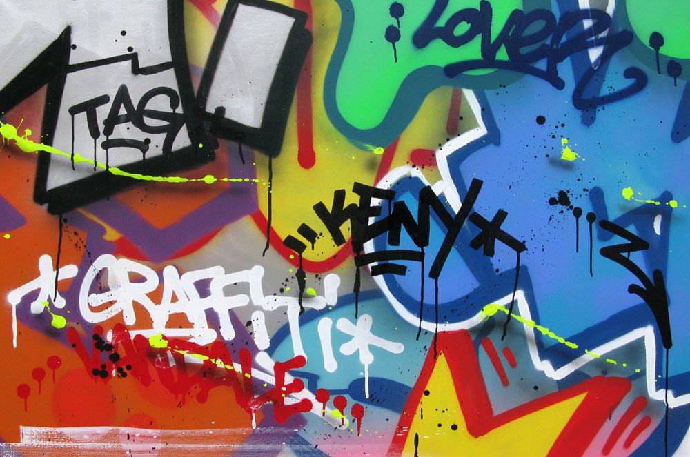 Tableau de KENY a pour titre GRAFFITI VANDALE style graffiti, street art dim : KENYprix:900