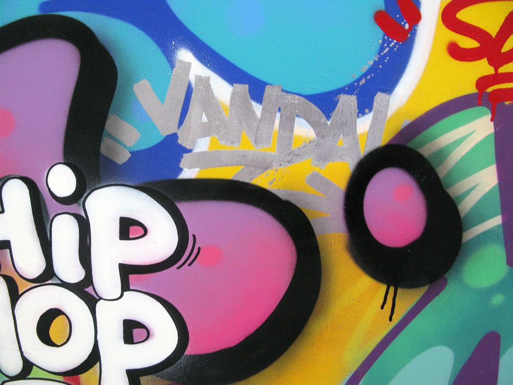 Tableau de KENY a pour titre HIP HOP style graffiti, street art dim : KENYprix:800