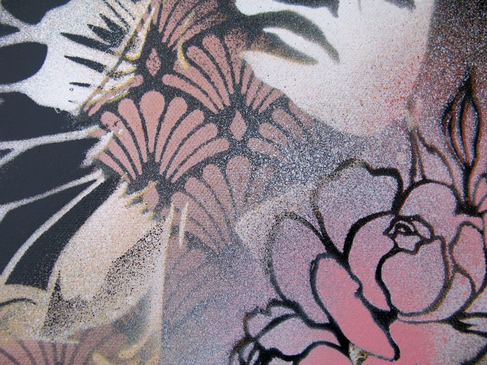Tableau de KARO TRASS a pour titre Clémence style street pop art, street art dim : KARO TRASSprix:100