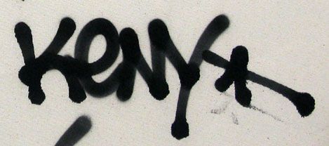 Tableau de KENY a pour titre Park live style graffiti, street art dim : KENYprix:550