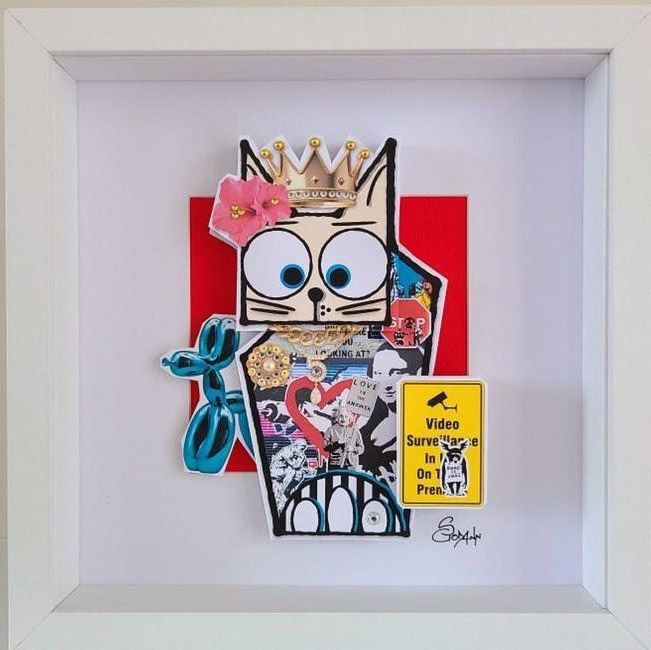 Editions d'art de Stephanie Godann a pour titre King Cat style street art dim : Stephanie Godannprix:250
