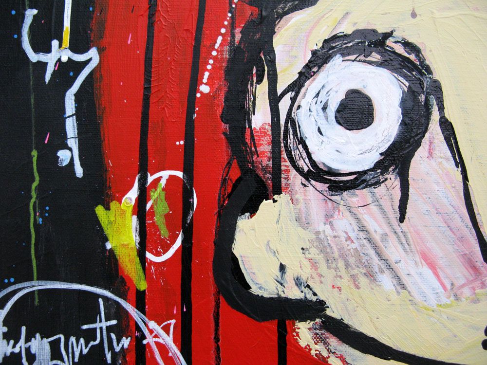 Tableau de LARBI ZAIDI a pour titre SANS TITRE 5 style street art dim : LARBI ZAIDIprix: