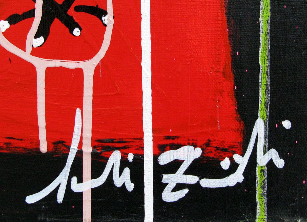Tableau de LARBI ZAIDI a pour titre SANS TITRE 5 style street art dim : LARBI ZAIDIprix:
