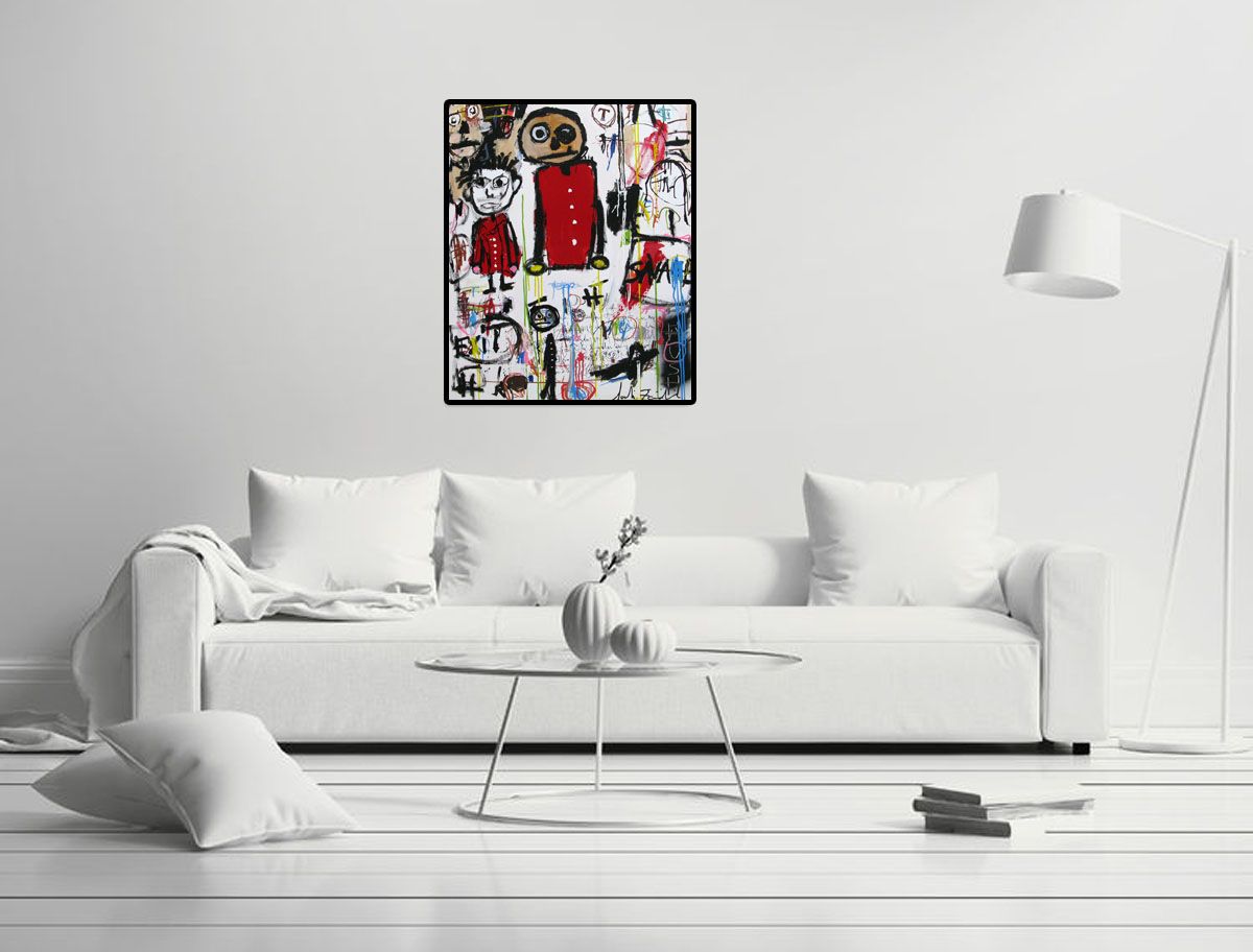 Tableau de LARBI ZAIDI a pour titre SANS TITRE 8 style street art dim : LARBI ZAIDIprix: