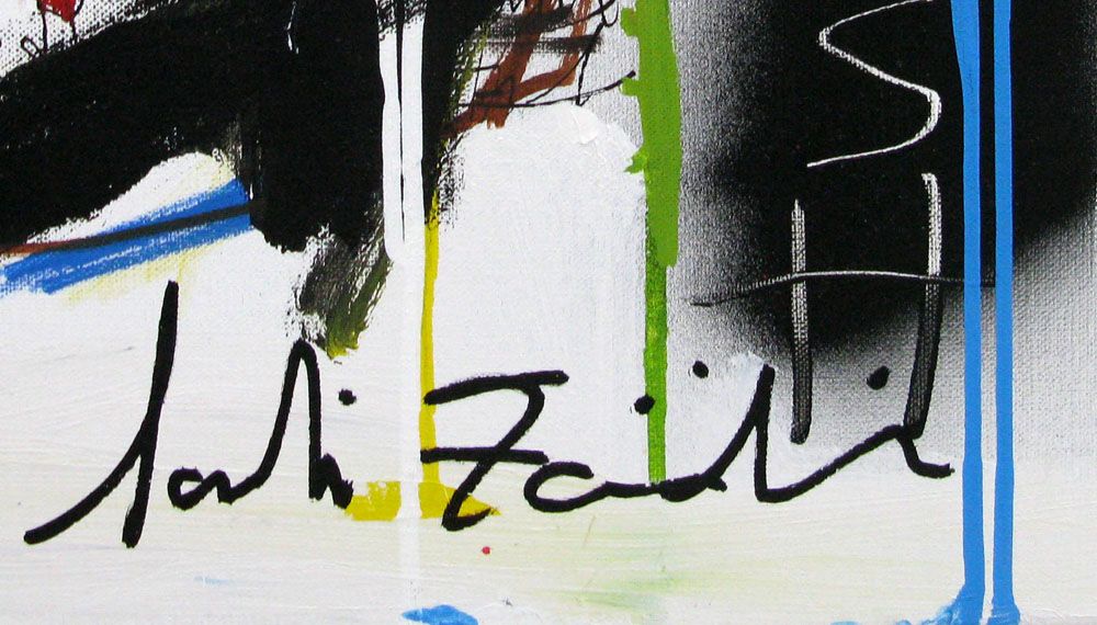 Tableau de LARBI ZAIDI a pour titre SANS TITRE 8 style street art dim : LARBI ZAIDIprix: