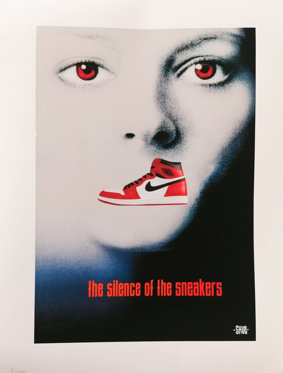 Editions d'art de SHUZ a pour titre THE SILENCE OF THE SNEAKERS style figuratif dim : SHUZprix:40