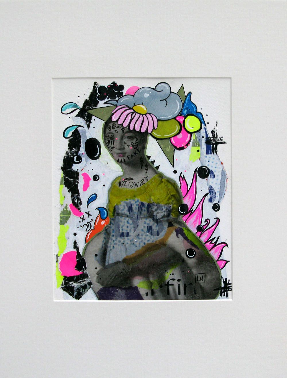 Dessin de LN LE PAPE a pour titre AUTRE VISION DE MELLE RIVIERE style graphique dim : LN LE PAPEprix: