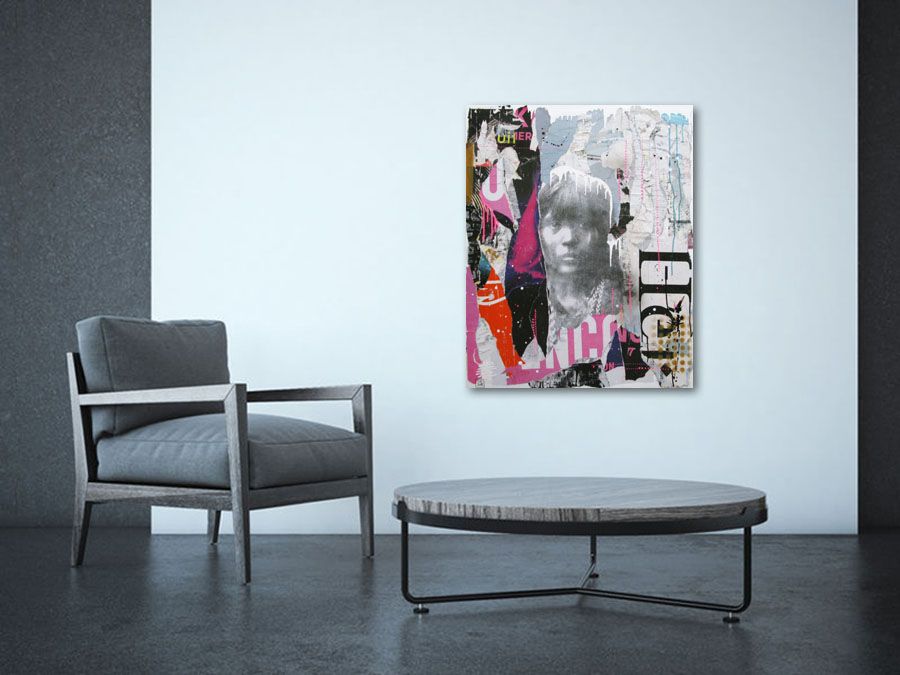 Tableau de LN LE PAPE a pour titre HER HAIRS style graphique dim : LN LE PAPEprix: