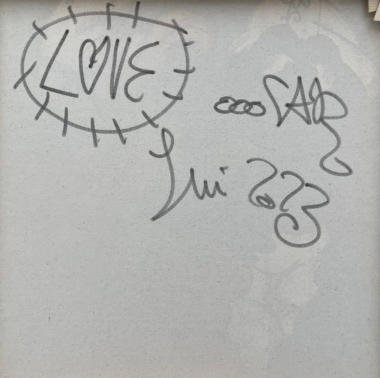Tableau de RICO SAB a pour titre LOVE style street pop art, street art dim : RICO SABprix:950