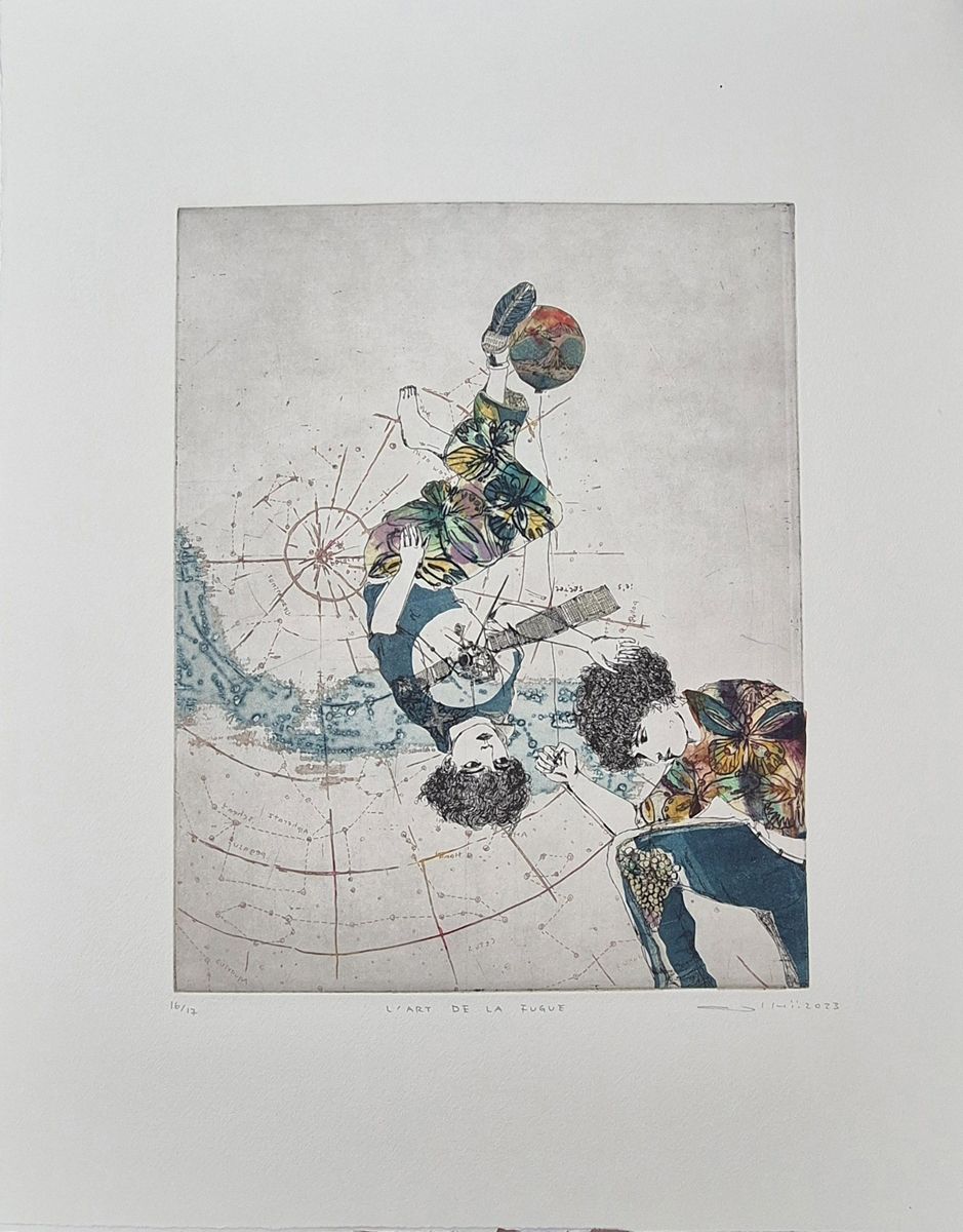 Editions d'art de ATSUKO ISHII a pour titre L'ART DE LA FUGUE style figuratif dim : ATSUKO ISHIIprix:250