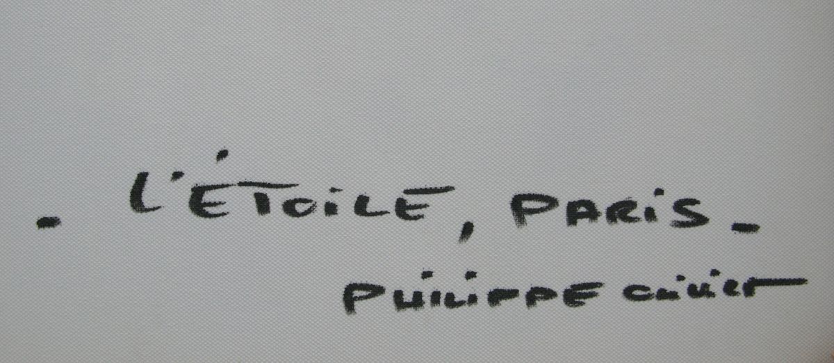Tableau de PHIL a pour titre L'Etoile, Paris style figuratif dim : PHILprix:300