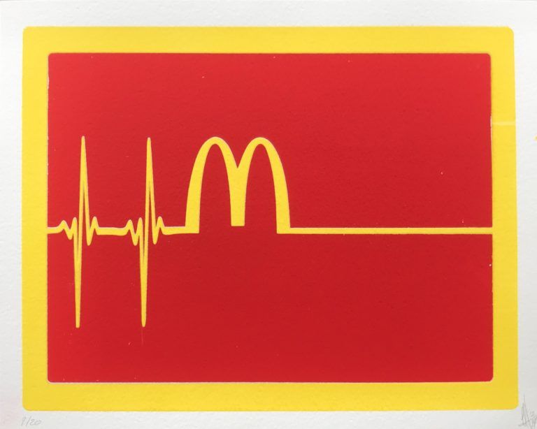 Editions d'art de CANNED a pour titre MAC LIFE - DIE AS YOU ARE style street art, graphique dim : CANNEDprix:200
