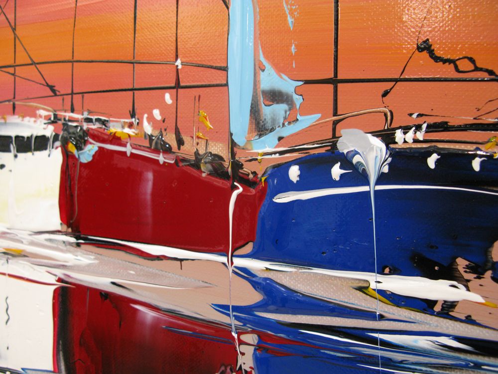 Tableau de F. BOUTET a pour titre MARINE ABSTRAITE 2025-107 style figuratif dim : F. BOUTETprix:800