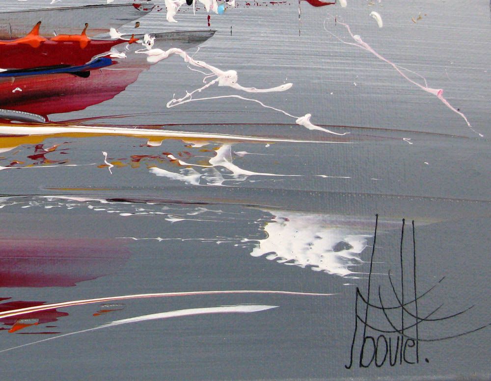 Tableau de F. BOUTET a pour titre MARINE ABSTRAITE 2025 86 style abstrait dim : F. BOUTETprix:700