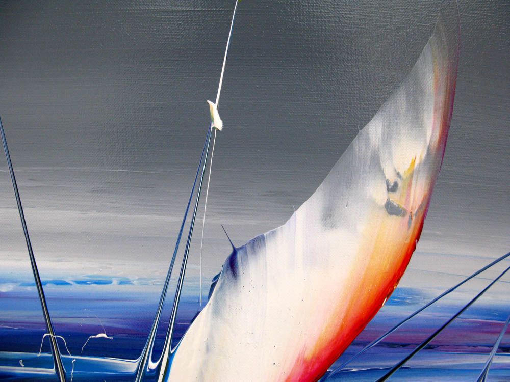 Tableau de F. BOUTET a pour titre MARINE ABSTRAITE 83 style abstrait dim : F. BOUTETprix:800