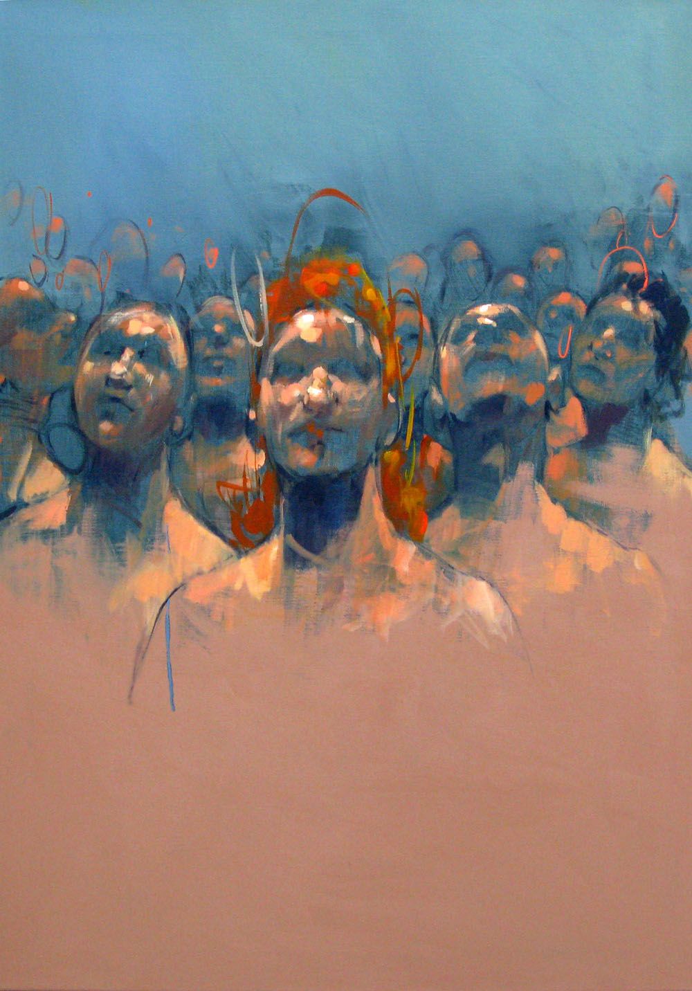 Tableau de MASSEBEUF Olivier a pour titre THE CAGE style figuratif dim : MASSEBEUF Olivierprix:1200