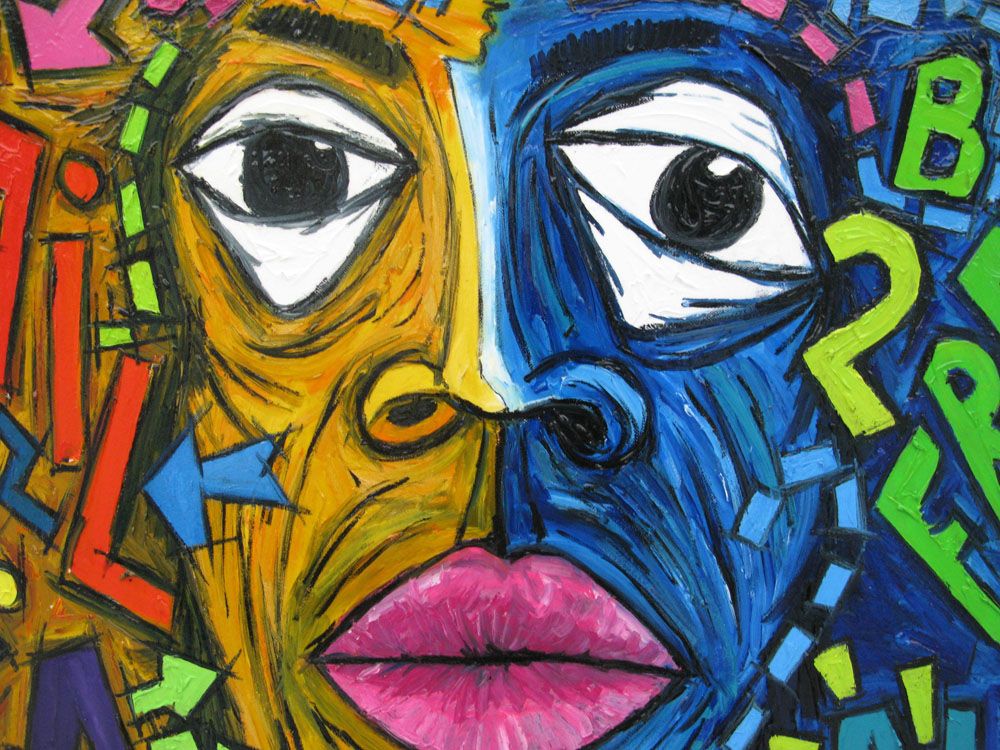 Tableau de MICHADU a pour titre J'AI 51 ANS style no dim : MICHADUprix: