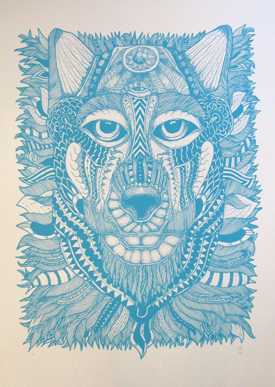 Editions d'art de JIBE a pour titre WOLFDOG style graphique dim : JIBEprix: