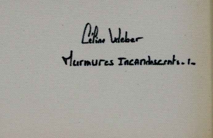 Tableau de CELINE WEBER a pour titre MURMURES INCANDESCENTS 1 style abstrait dim : CELINE WEBERprix:320