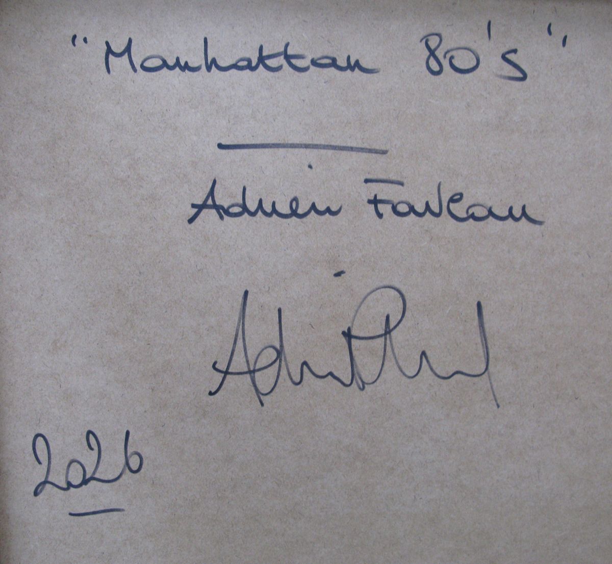 Tableau de ADRIEN FAVEAU a pour titre Manhattan 80's style figuratif, graphique dim : ADRIEN FAVEAUprix:3200