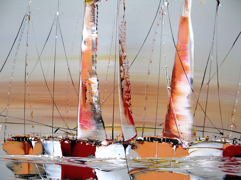 Tableau de F. BOUTET a pour titre MARINE ABSTRAITE 99 style figuratif dim : F. BOUTETprix:1000