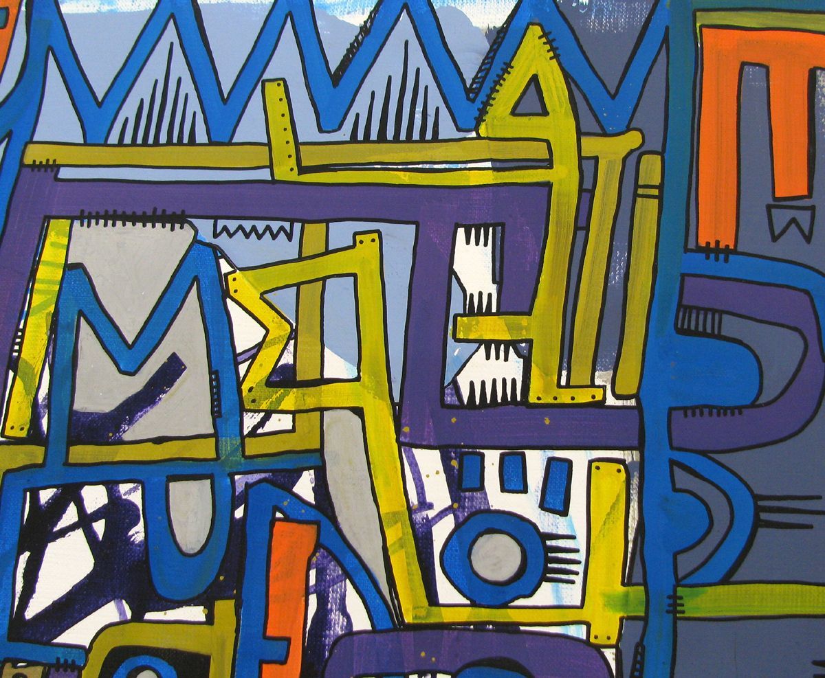 Tableau de TAREK a pour titre MASK #10 GEOMETRIK style graphique dim : TAREKprix:850
