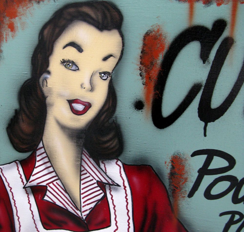 Tableau de JUG a pour titre MASTER CHEF style street pop art dim : JUGprix:450