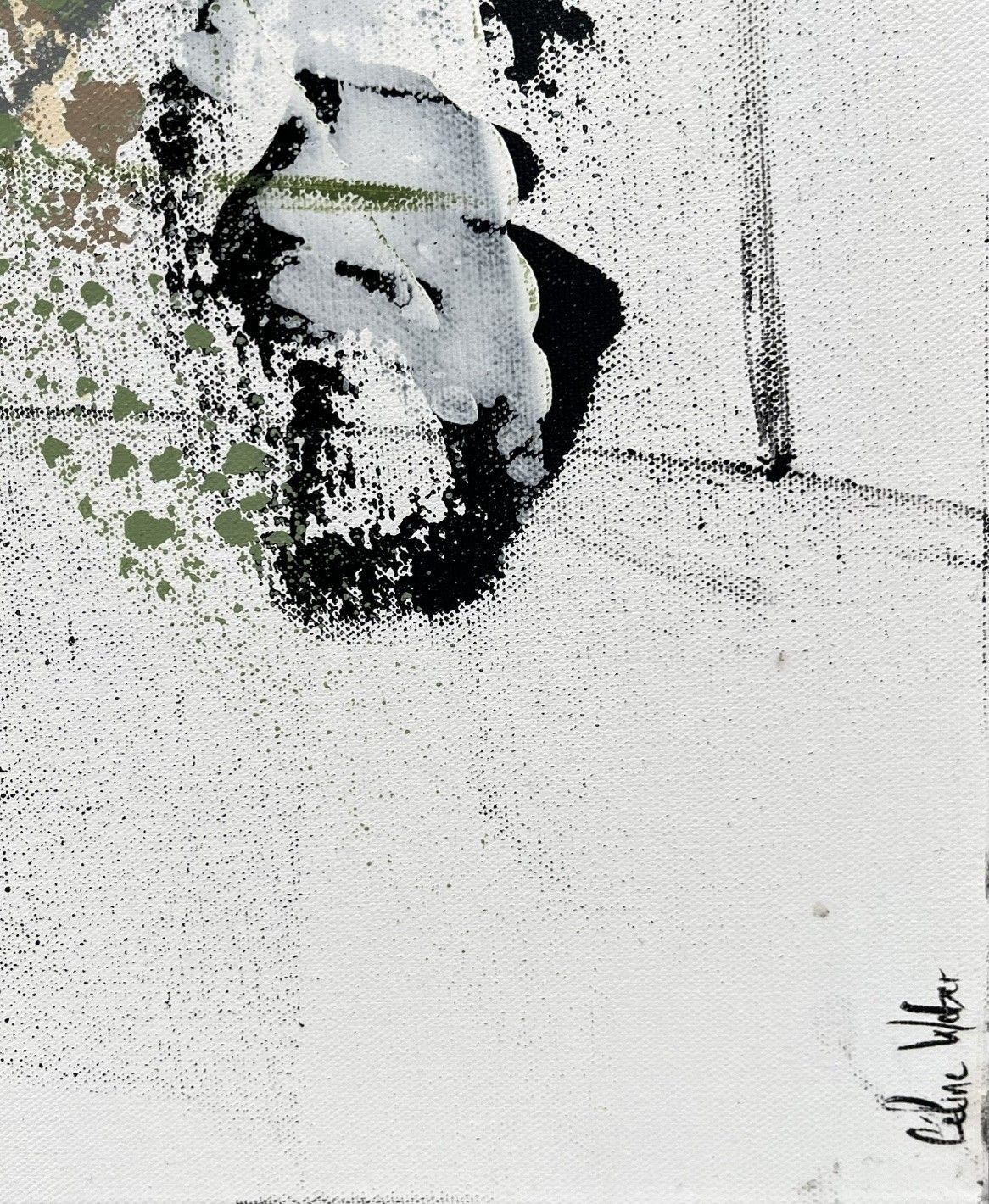 Tableau de CELINE WEBER a pour titre Matcha style abstrait dim : CELINE WEBERprix:1200