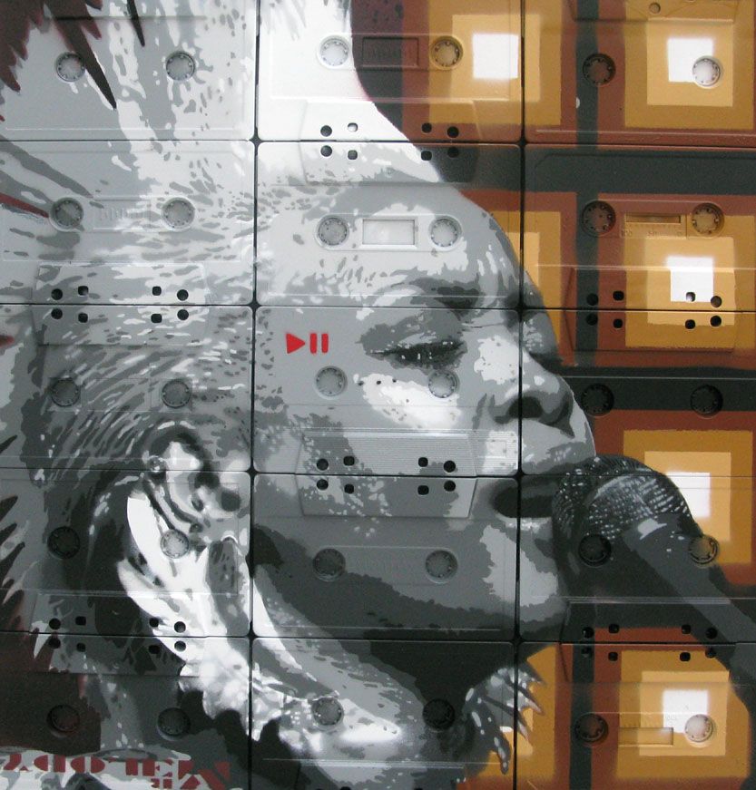 Tableau de MR MELODY a pour titre Pièce unique STREET ART: ERIKAH style street pop art, street art dim : MR MELODYprix:400