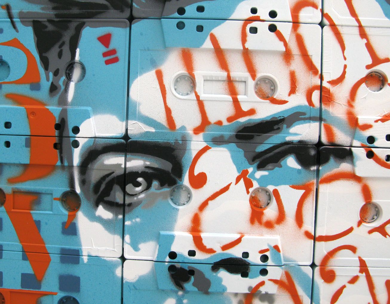 Tableau de MR MELODY a pour titre Pièce unique STREET ART: MOONAGE DAY DREAM style street pop art, street art dim : MR MELODYprix:400