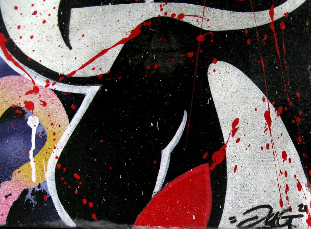 Tableau de JUG a pour titre MICKEY AND FRIENDS style street pop art dim : JUGprix:900