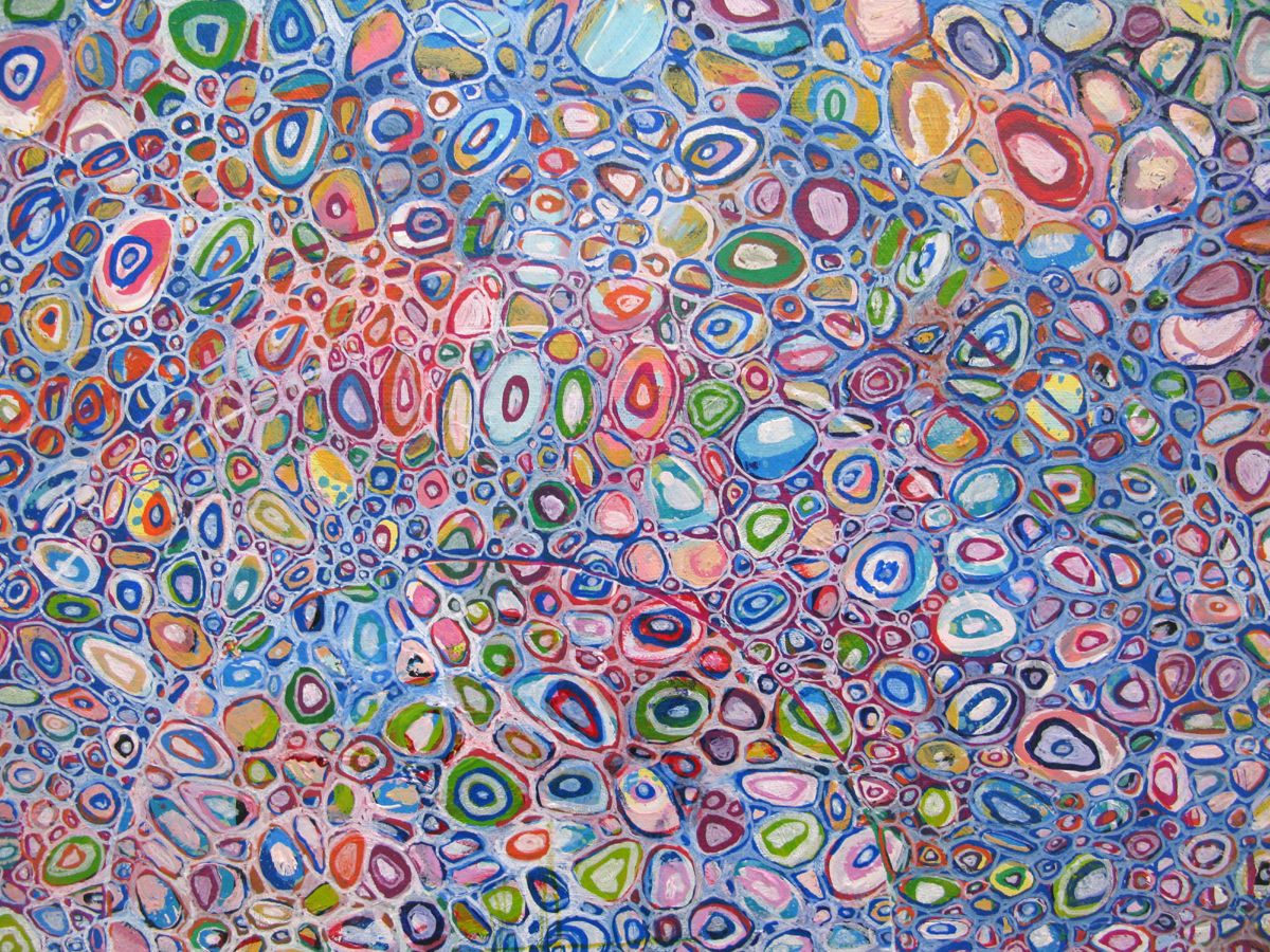 Tableau de JAVIER RAMIREZ a pour titre MICROCOLOUR 2 style abstrait dim : JAVIER RAMIREZprix:800