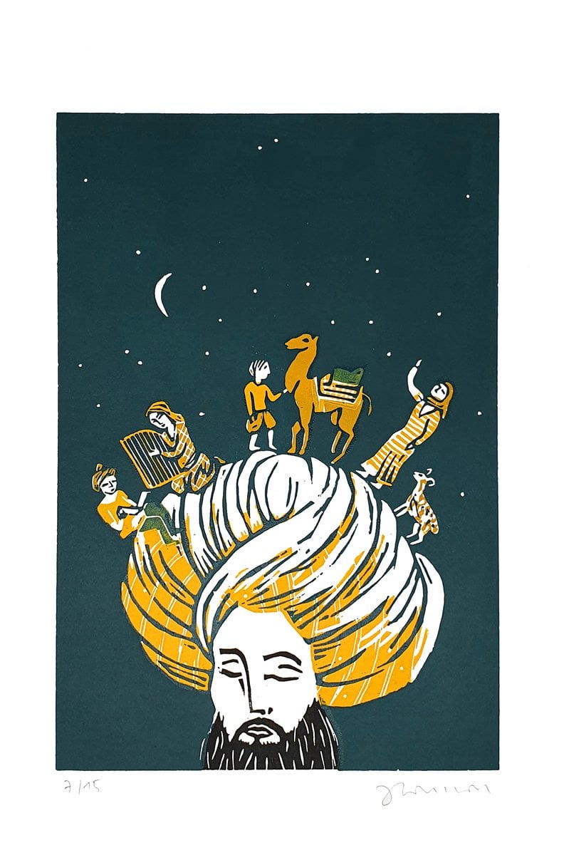 Editions d'art de JULIA CHAUSSON a pour titre Mille et une nuits style figuratif dim : JULIA CHAUSSONprix:130