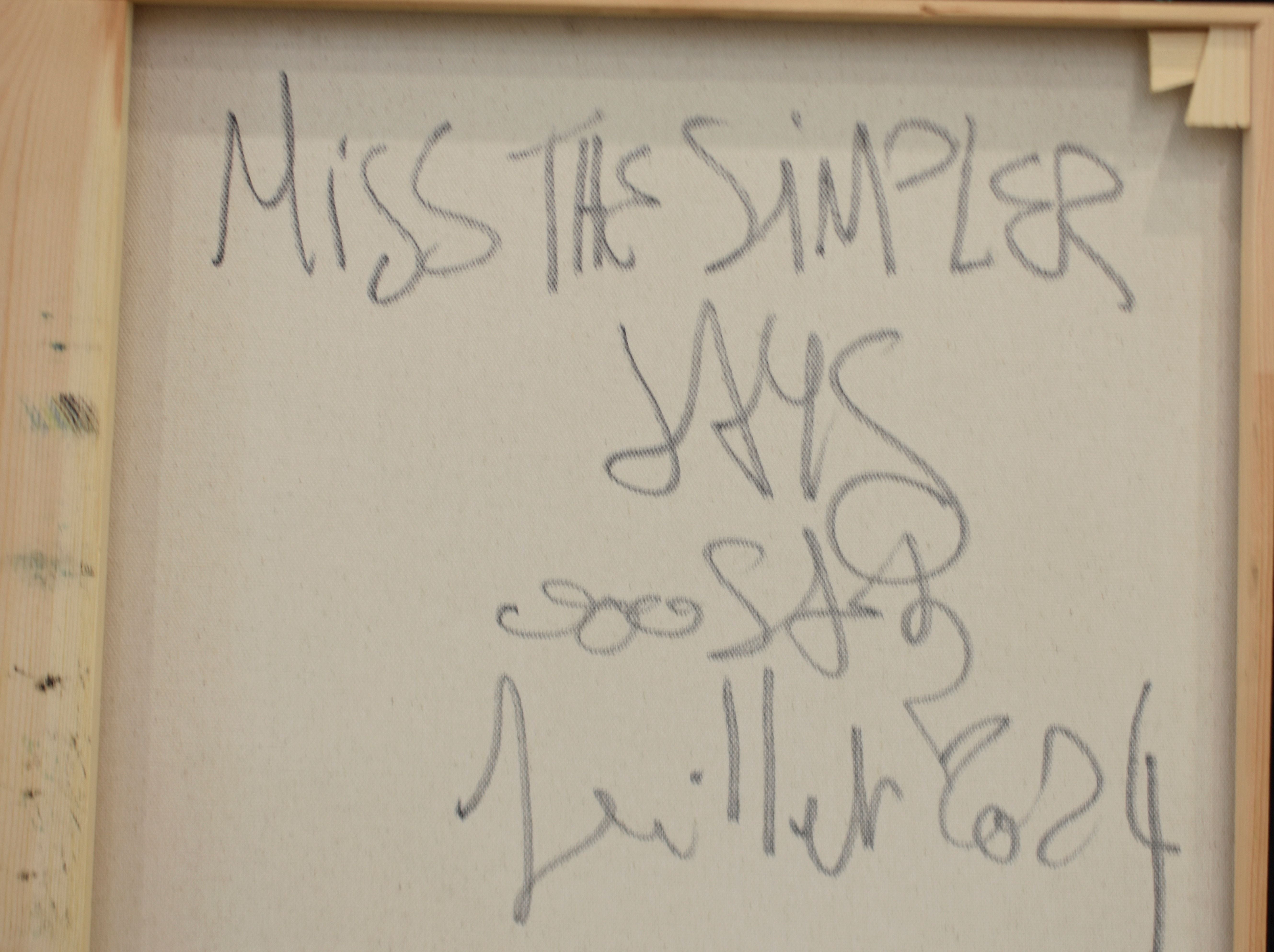 Tableau de RICO SAB a pour titre Miss the simpler says style street pop art, street art dim : RICO SABprix:600