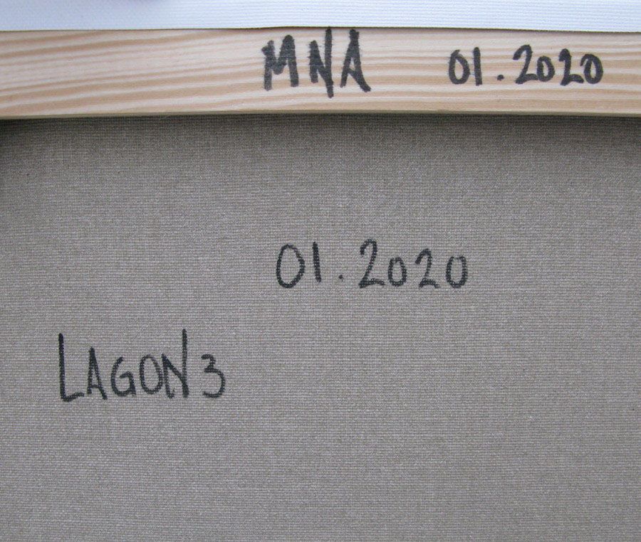 Tableau de NASH a pour titre LAGON 3 style abstrait dim : NASHprix:500