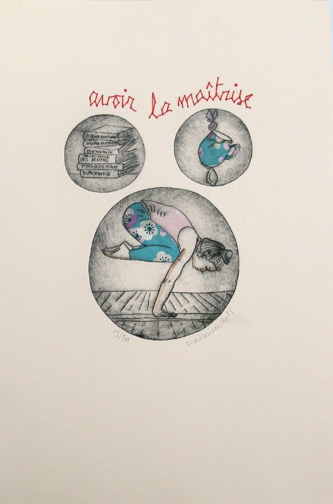 Editions d'art de NAVIEILLEVILLE a pour titre Avoir la maîtrise style figuratif, graphique dim : NAVIEILLEVILLEprix:42
