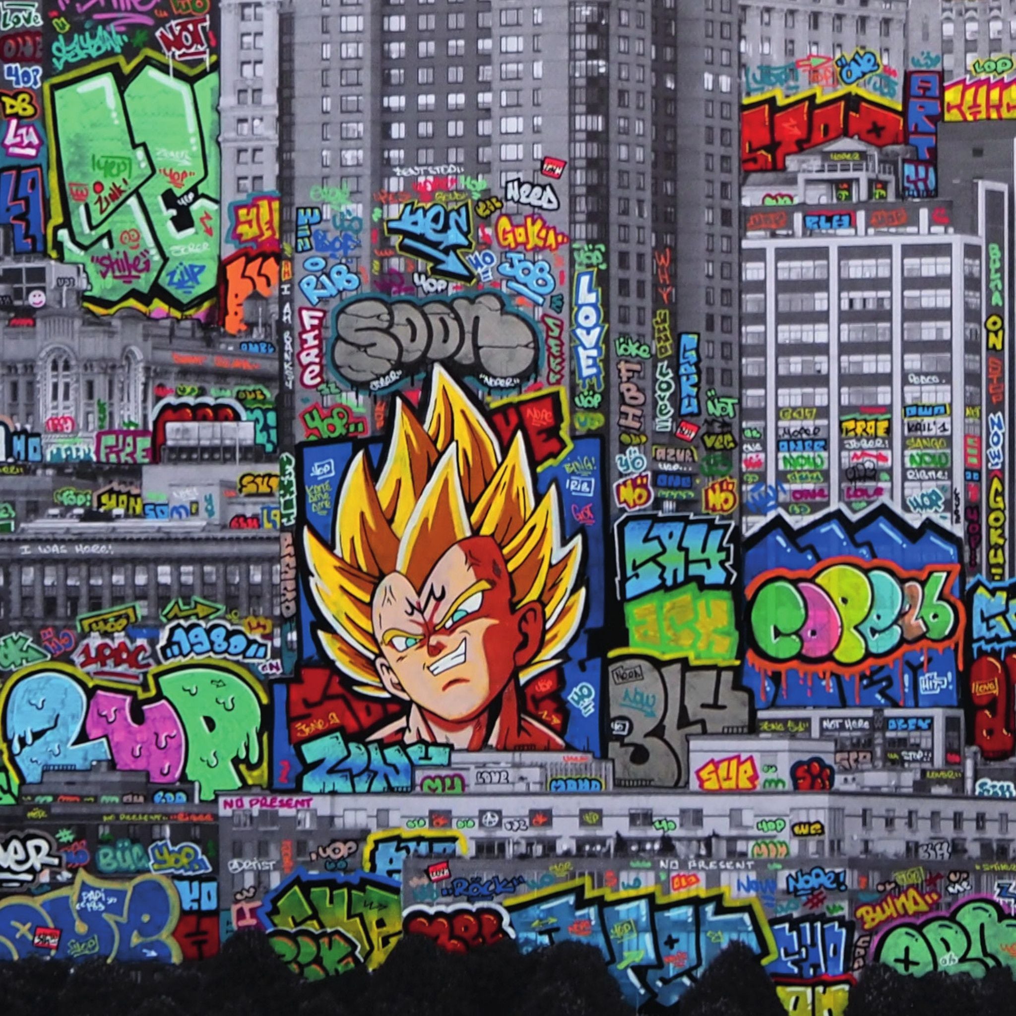 Editions d'art de BLACH a pour titre VIC New York DBZ style graffiti, street art dim : BLACHprix:100